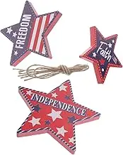 HAMPPLIES 3pcs Tiered Tray Decorations Independence Day Ornaments Five Rustic Decor for Home Classroom Parties Memorial Day Celebrations