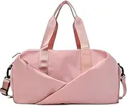 Womens Sports Bag Small Swimbag Girl for Gym and Travel Sports Bag with Shoe Compartment and Wet Compartment Polyester, C 43.5 * 25 * 27.5
