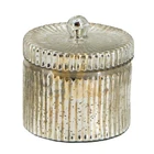 Lidded Scented Soy Wax Candle Earl Grey Silver Indoor Tabletop Home Decor