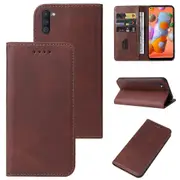 For Samsung Galaxy A11 Magnetic Closure Leather Phone Case