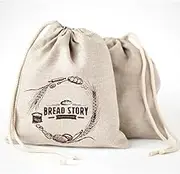 (30 x 40 cm) Linen Bread Bags - 2-Pack, Ideal for Homemade Bread, Unbleached, Reusable Food Storage, Housewarming, Wedding Gift, Storage for Artisan Bread - Bakery & Baguette