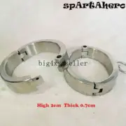 6cm/2cm Heavy Stainless Steel Handcuffs Cuff Wrist Restraint Metal Hand Lock