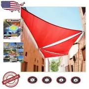 Elegant 8' x 9' x 12' Red Triangle Shade Sail - UV Protection for Outdoor Living