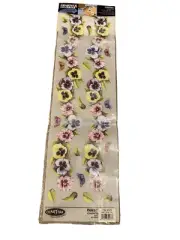 ChartPak Chubbies Rub On Floral Art Crafts Pansy Diy Decor