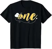 [X.Style] Kids 1 Year Old Girl Bee Themed 1st Birthday Baby Bee-Day ds142 Youth T-Shirt (S) Black