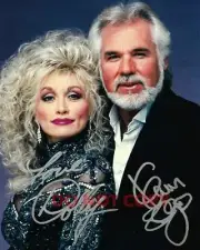Dolly Parton & Kenny Rogers Signed reprint 8x10 Photo Autographed RP