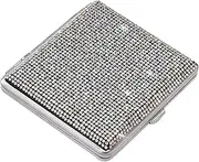 [ARKCHIU] Metal Cigarette Case for Women Crystal Glitter Cigarette Box 20 Capacity AB,One Size