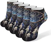 [LPSADGF] White Fantasy Dream Catcher Socks Low Cut Ankle Sock Athletic Running Low Cut Socks Thin Soft Ankle Socks Unisex, White
