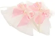 [Beavorty] Delicate Lace for Women Elastic Wrist with Floral Detailing for Dress Up Parties and Performances Fingerless Puff Sleeve Accessory for Elegant Outfits