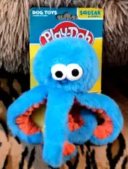 Dog Puppy Toy Blue Octopus Plush Toy xs sm dog