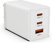 Boaraino 67W USB C Wall Charger, 3 Port GaN PD USB C/QC 3.0 Fast Charger, Portable Travel Power Adapter Compatible with iPhone 14/13/12/11, MacBook Pro/Air, iPad Pro/Air, Galaxy S22