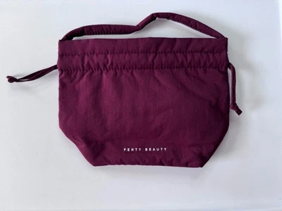Fenty Beauty Chocolate Cherriez Cherry Red Pouch Cosmetic Makeup Bag Handbag