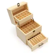 Aromatherapy Essential Oil Box Wooden 59 Slots - Oil Diffusers Australia