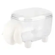 Mini Plastic Cotton Swab Storage Box (white)