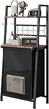 Forthcan Laundry Hamper with 2-Tier Shelves, Laundry Baskets Organizer Hampers, Laundry Sorter with Pull-Out and Removable Laundry Bags, Clothes Basket Organizer for Bathroom, Bedroom, Laundry Room