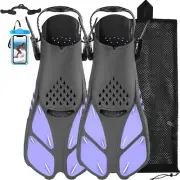 Swim Fins Snorkel Fins Snorkeling Gear Flippers for Swimming Short Diving Fins T