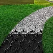 2 Inch Tall Gravel Grid，Ground Grids Stabilizer Grid Pavers for Driveway Pathway Patio Parking Spaces, Scalable Soil Paving Molds Permeable(2x6 m/6.5x20 ft)