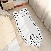 Squishy Dot Floor Carpet, Kitty Pattern Bathroom Mat, Cute Cat Bath Rug, Floor Mat, Super Soft, Absorbent Non-Slip Mat, Fluffy Cartoon Mat for Children, Play Room, Living Room and Bedroom 40x120cm