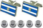 [Select Gifts] Shirt Dress Studs Kherson City Ukraine Flag Cufflinks