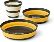 [Sea to Summit] Frontier UL Collapsible Dinnerware Set, Sulphur/Bone White (3 Pieces)