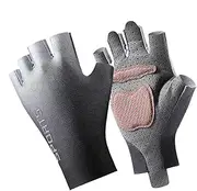 [Lpsdssre] Children's Sports Half Finger Gloves, Youth Riding Gloves, Fingerless Skate Mittens, Lightweight, Adjustable, 7.5cm/2.95 Inches, Gray, For Children Gymnastics