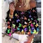 2021 SEXY WOMEN SPRING AUTUMN RUFFLES CHIFFON TOPS TEES FLOR