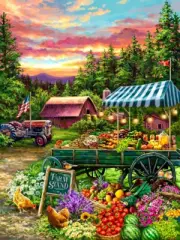 Springbok 33-01650 The Fruit Stand Jigsaw Puzzle - Made in USA, 500 Pieces