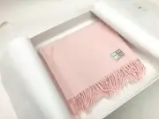 NIB Ermenigildo Zegna Luxury Baby Gift 100% Cashmere Blanket - Light Pink