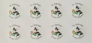 24x Personalised Christmas Gift Stickers Labels Black Cat Santa Hat Kitten