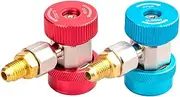 R1234Yf to R134A Adapter - R1234Yf Quick Coupling Kit, Quick Coupling R1234Yf Adapter AC Fitting | 1234Yf to 134A Adapter Conversion Kit for Adjustable High Low Pressure C
