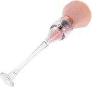 Portable Nail Dust Brush for Women Soft Bristle Makeup Brush Nail Art Dust Remover Long Handle