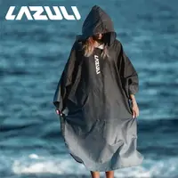 在飛比找樂天市場購物網優惠-LAZULI 漸層灰 薄款 保暖防風強力吸水毛巾衣