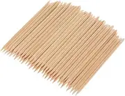 LAPOOH 100PCS Nail Art Wood Sticks Wooden Cuticle Remover Pusher Manicure Pedicure Tool Disposable