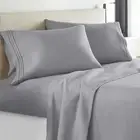 Queen Sheet Set, Luxury 1800TC Hotel Quality Double Brushed Microfiber Bed Sh...