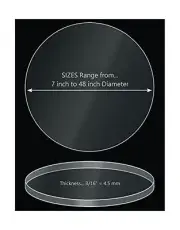DistinctAndUnique ONE Laser Cut Clear Acrylic Blank Round Disc: Smooth Edge T...