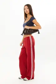 [Supré] Supré - Elyse Side Stripe Pull On Pant - Rosey red/white 2XS ROSEY RED/WHITE