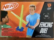 Nerf Fencing Duel 2 Retractable Light-Up Swords Glow In the Dark Foam Tip/Guards