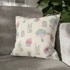 CUSHION COVER PILLOW CASE|SOFT DRINK CUPCAKE PATTERN