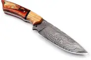 Damascus Knives for Hunting Skinning - Fixed Blade Knife with Sheath.