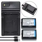 2 Battery+Charger For Sony Alpha a3000 a5000 a5100 a6000 a6100 a6300 a6400 a6500