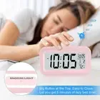 Circle-Q Led Display Digital Alarm Clock Battery Operated Smart Night Light E...