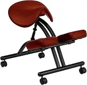 Lumbar Support Kneeling Chair, Ergonomic Kneeling Chair with Back Support, Posture Correction Knee Chair for Home Office,Red