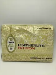 Vintage Cannon Featherlite Full Fitted Sheet Gold Royal Lace