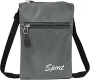 [AfitLulu] Small Shoulder Bag Sling Bag for Women and Men with 2 Zip Compartments and Adjustable Shoulder Strap, Nylon Crossbody Bag, Suitable for Daily Use and Camping