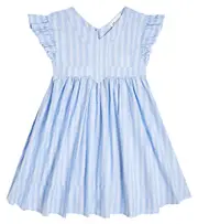 [Morley] Morley Honey Cassis striped cotton dress Y 6 blue