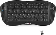 Wireless Keyboard Built-in Mouse in One,Smart TV HTPC Home Theater Keyboard ,Ergonomic,Quiet,Silent Keys, 0.55" Trackball Keyboard