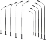 10pcs Model Railway Train Lamp Post Street Warm White Lights HO TT Scale LEDs New LQS07WM