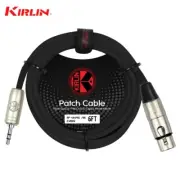 Kirlin 6FT XLR Female to 3.5mm TRS Patch Cable AP-494 PRL-06/BK