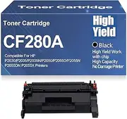 Compatible M401dn M425dw Toner Cartridge 80A CF280A Black Toner High Yield for HP M401n M401dw M401d MFP M425dn P2030 P2035 P2035N P2050 P2055D P2055N P2055DN with Chip,CF280A Black-1PC