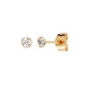Martini Bezel Stud Earrings with 1/5ct of Laboratory Grown Diamonds in 9kt Yellow Gold